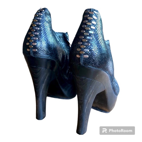 Calleen Cordero Shoes - Calleen Cordero Studded Platform Leather Heel Ankle Boots NWOT